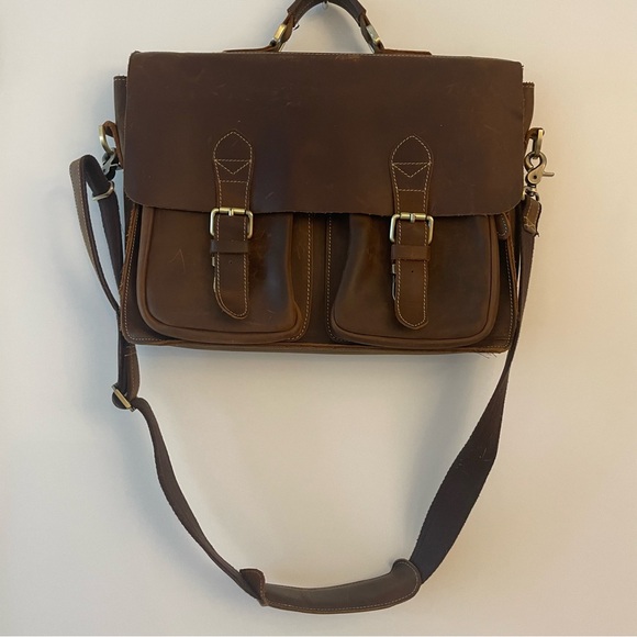 Leather briefcase - Picture 1 of 7